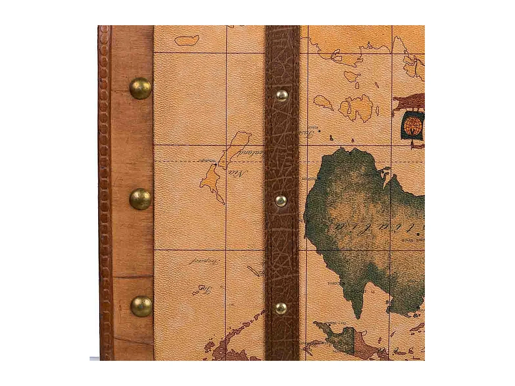 Mala de madeira castanha 45x30x16/38