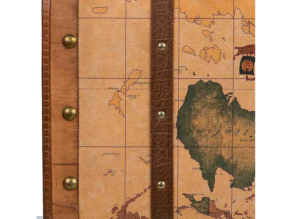 Mala de madeira castanha 45x30x16/38