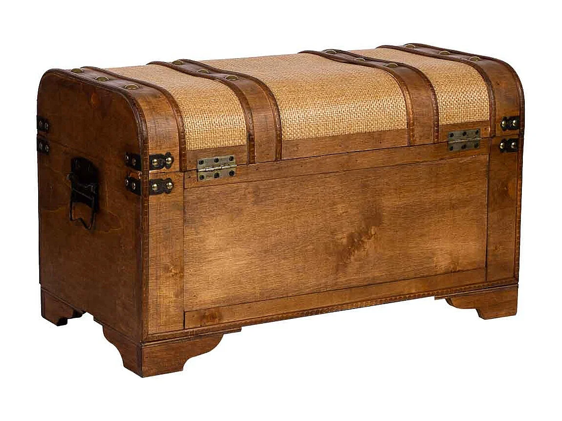 Braune Holztruhe 60x33x36,5