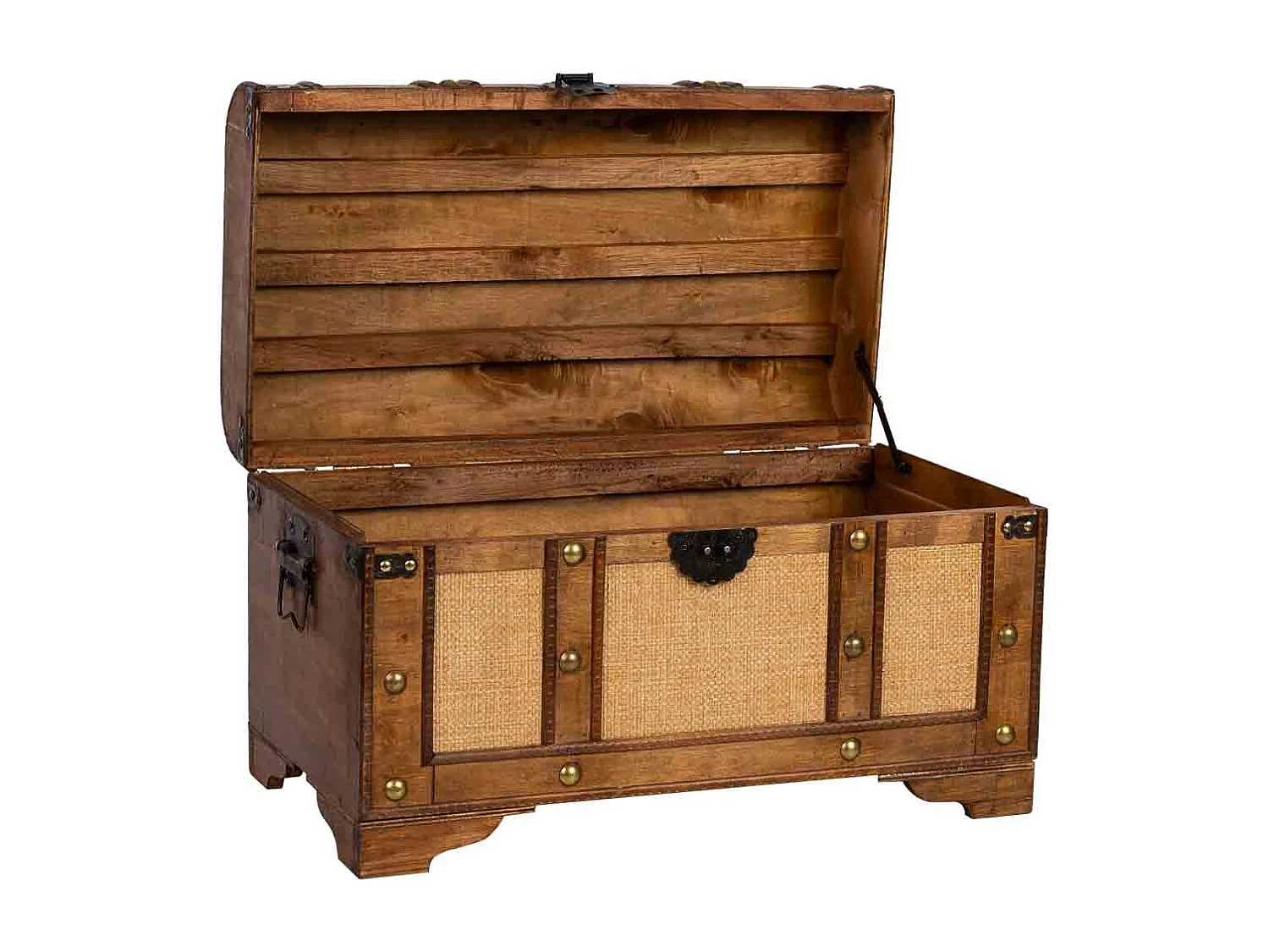 Braune Holztruhe 60x33x36,5