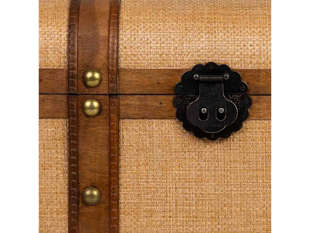 Braune Holztruhe 60x33x36,5