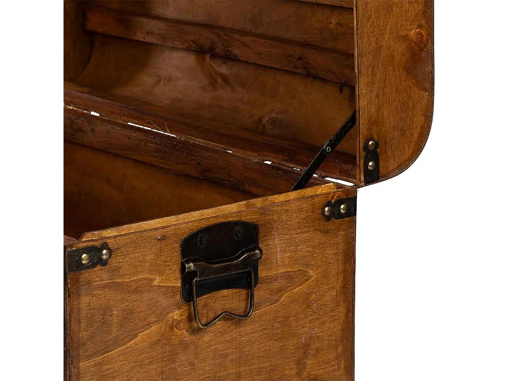 Braune Holztruhe 60x33x36,5