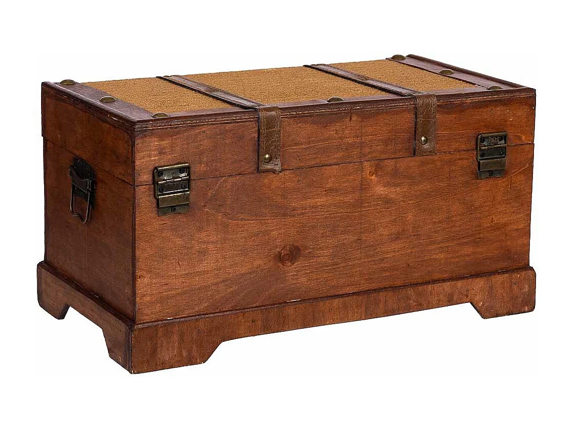 Coffre en bois marron 43x23x22