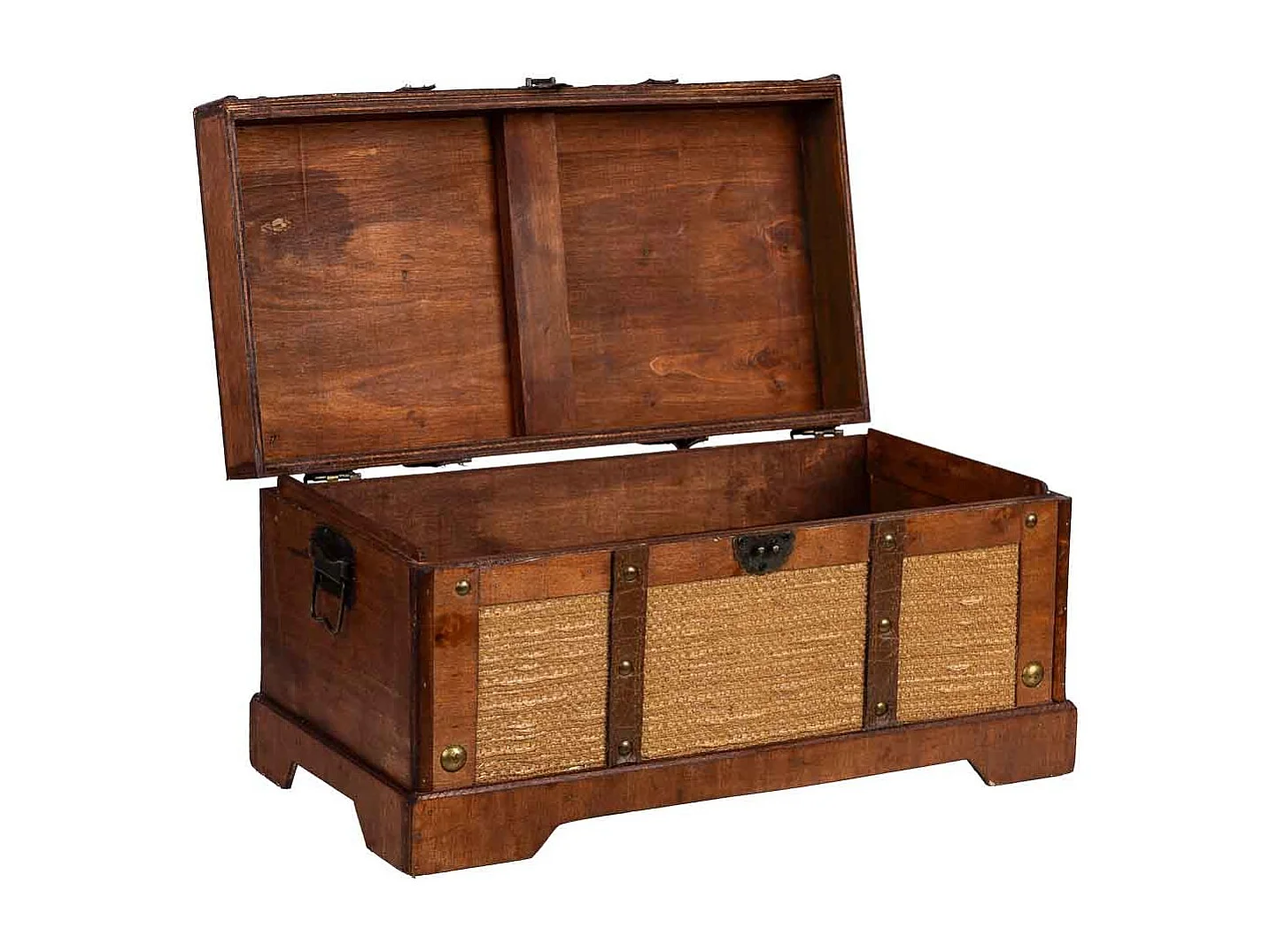 Coffre en bois marron 43x23x22