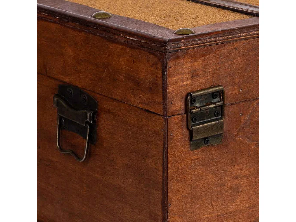 Coffre en bois marron 43x23x22