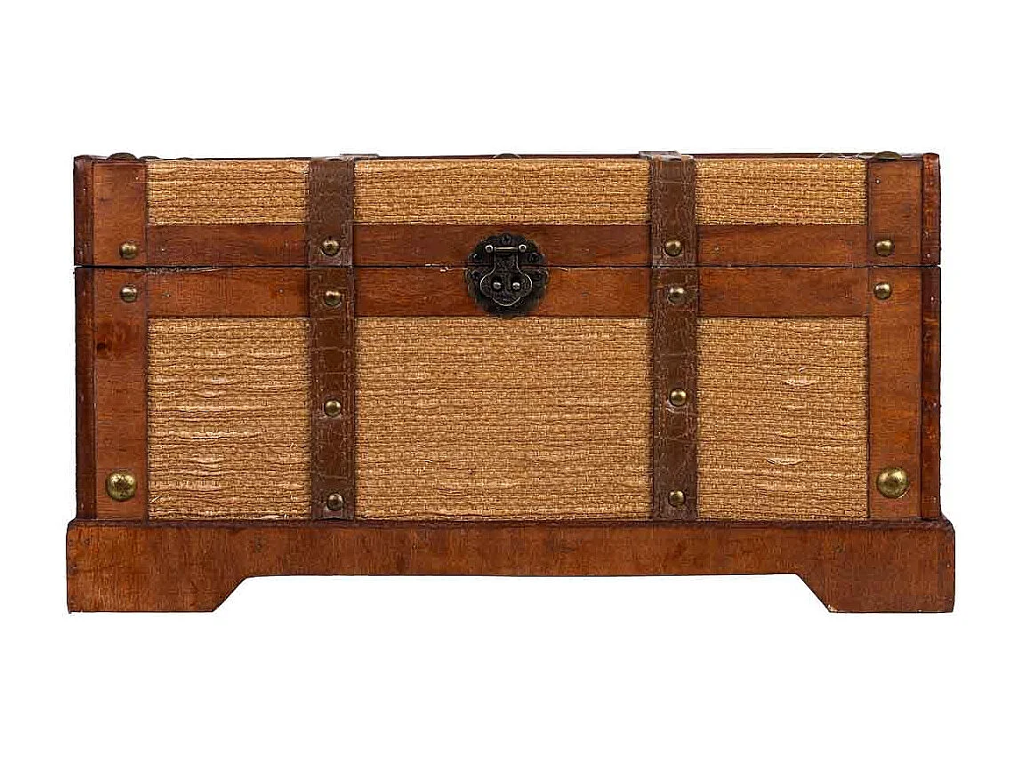 Braune Holztruhe 43x23x22