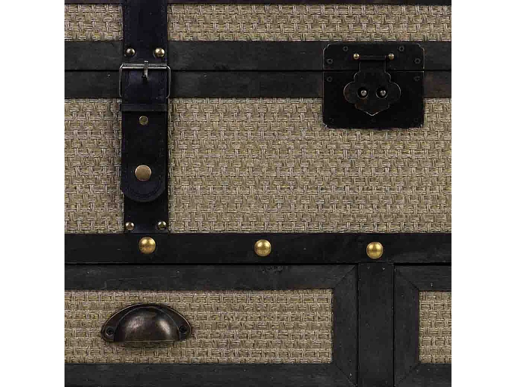 Baúl de madera marrón 90x45x45.5