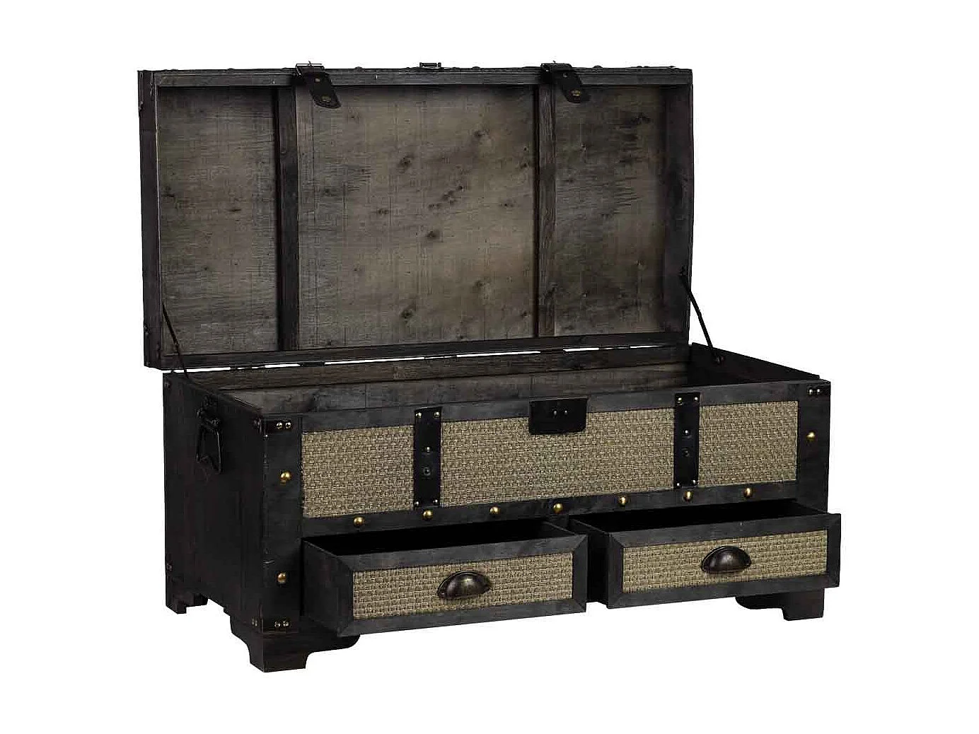 Truhe Holz braun 90x45x45.5h cm