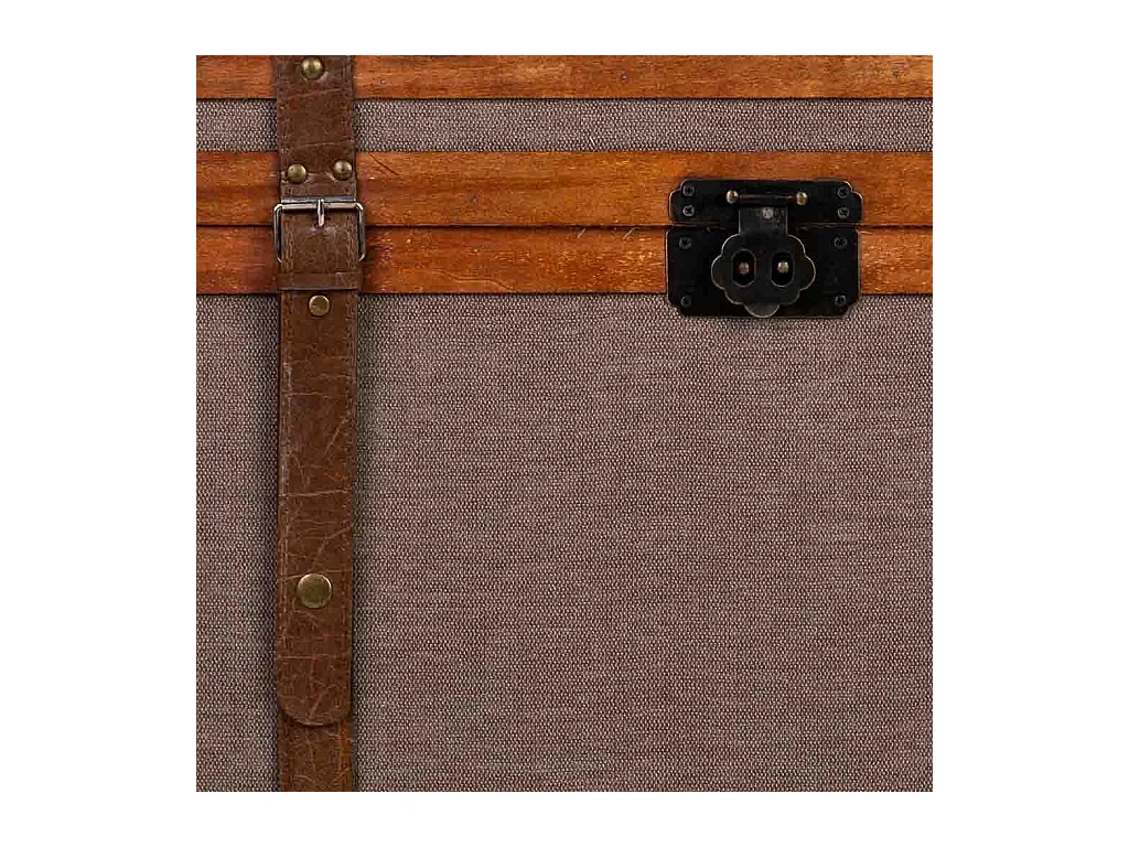 Coffre en bois marron 80x49x45,5