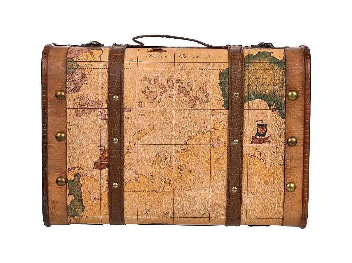 Mala de Madeira Castanha, 43x30x17A cm