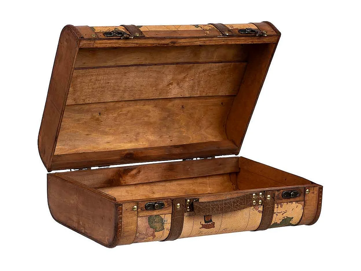 Brauner Holzkoffer 43x30x17h cm