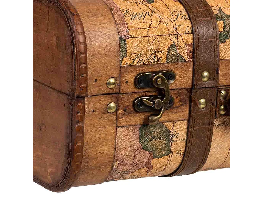 Brauner Holzkoffer 43x30x17h cm