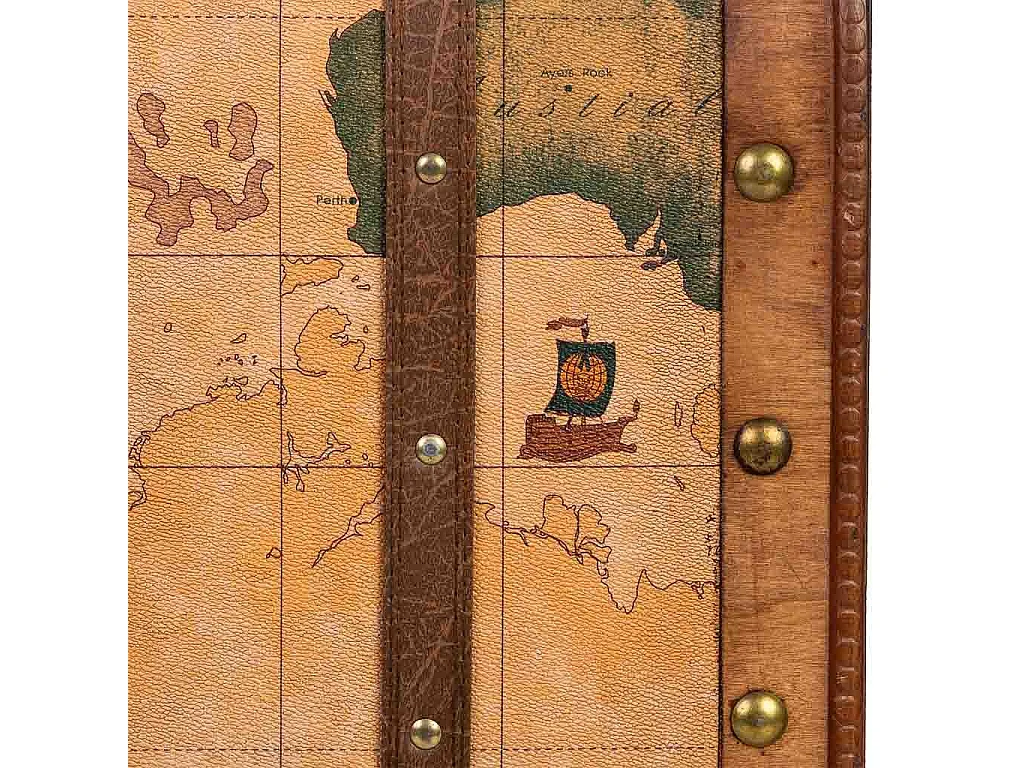 Brauner Holzkoffer 43x30x17h cm