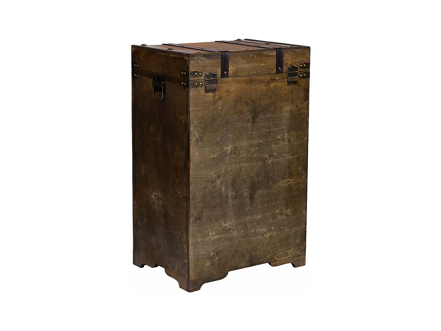 Coffre en bois marron 41x30x64h cm