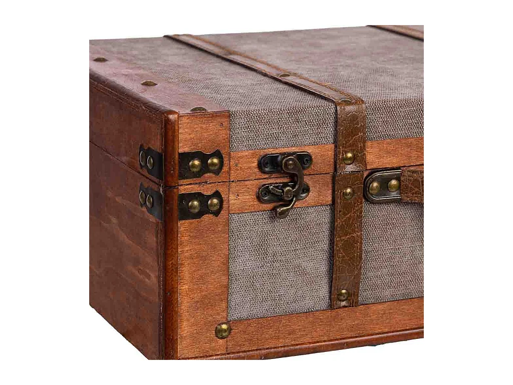 Mala de madeira castanha 45x31x17/40