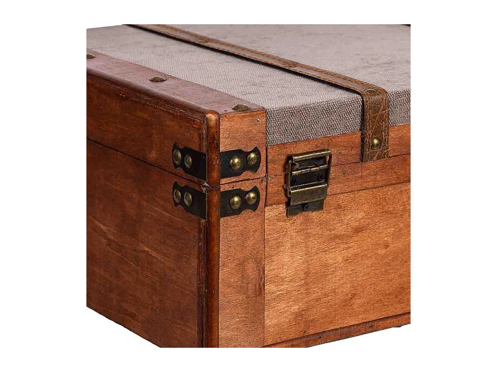 Mala de madeira castanha 45x31x17/40