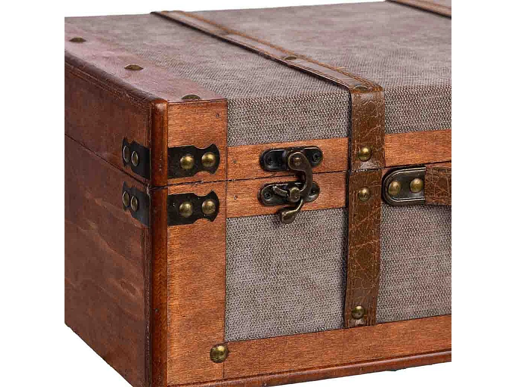 Maleta de madera marrón 45x31x17/40