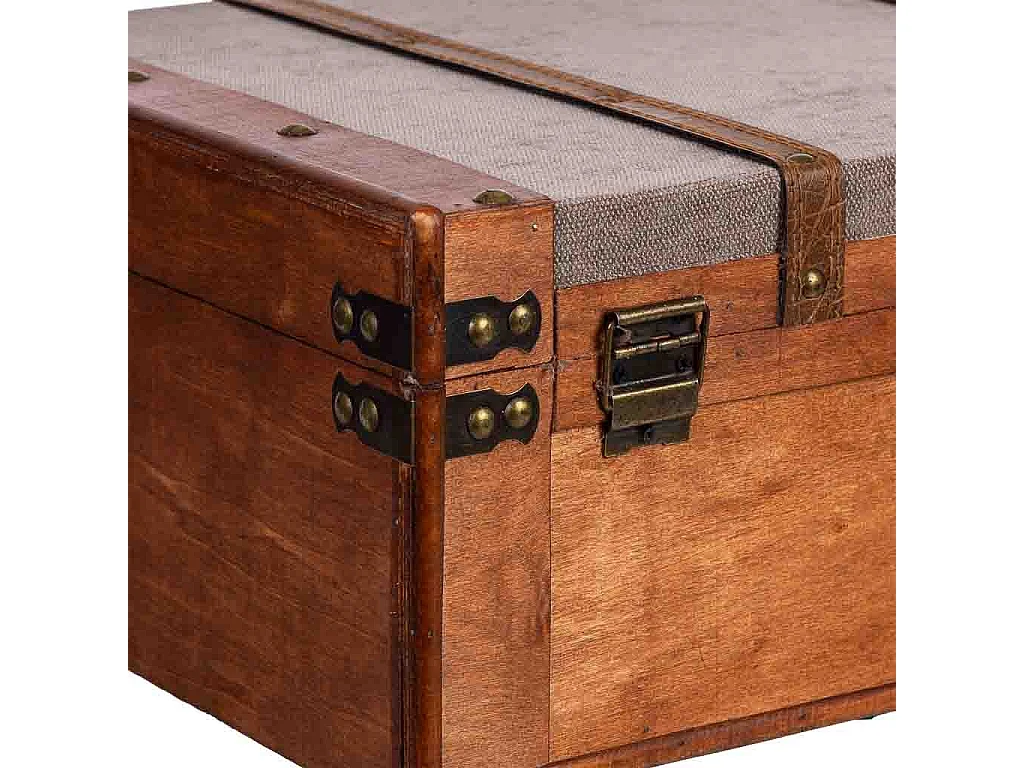 Maleta de madera marrón 45x31x17/40