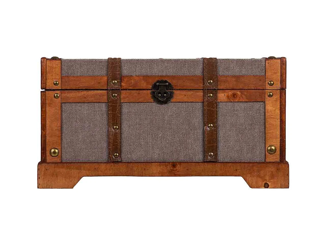 Coffre en bois marron 43x23x22