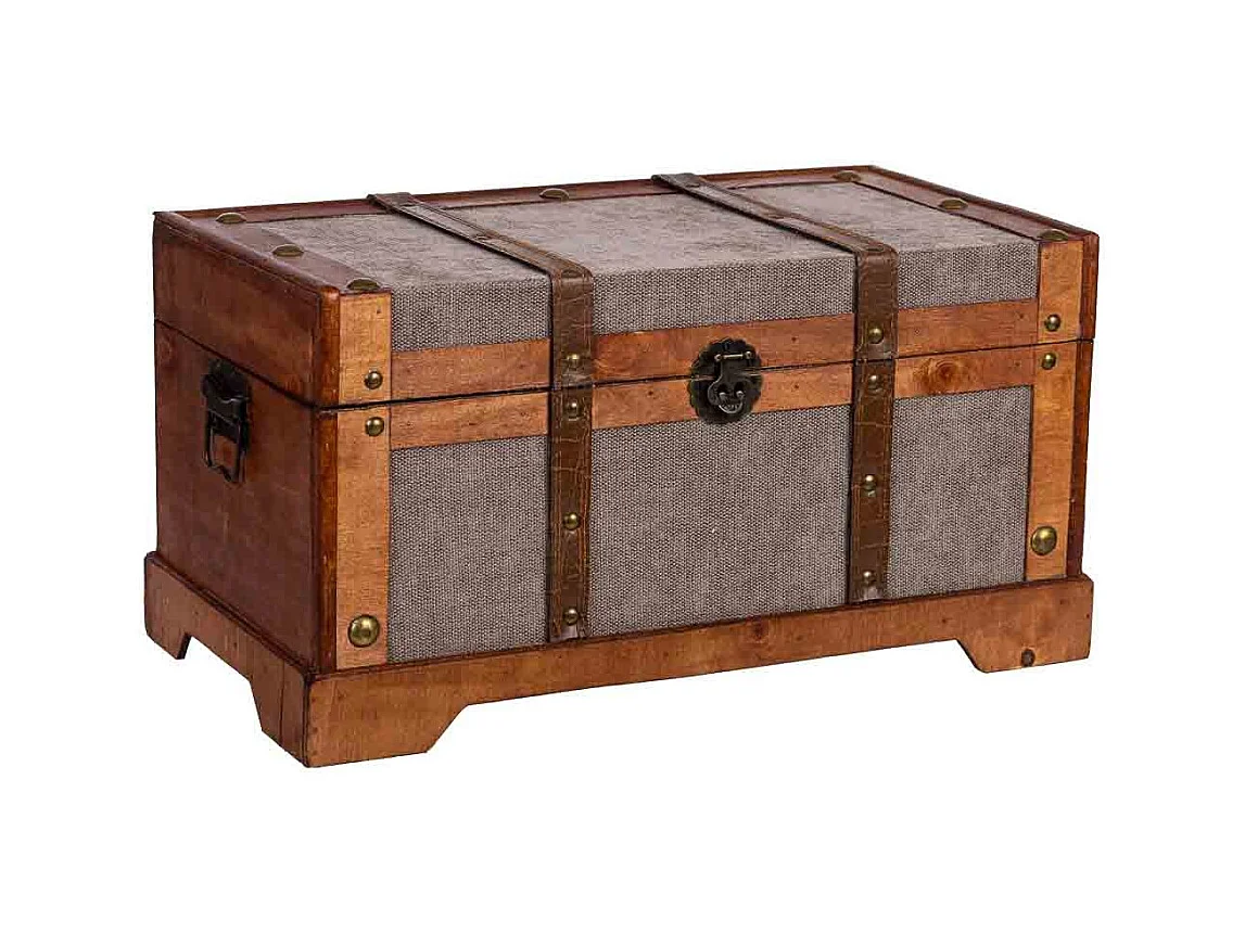 Coffre en bois marron 43x23x22