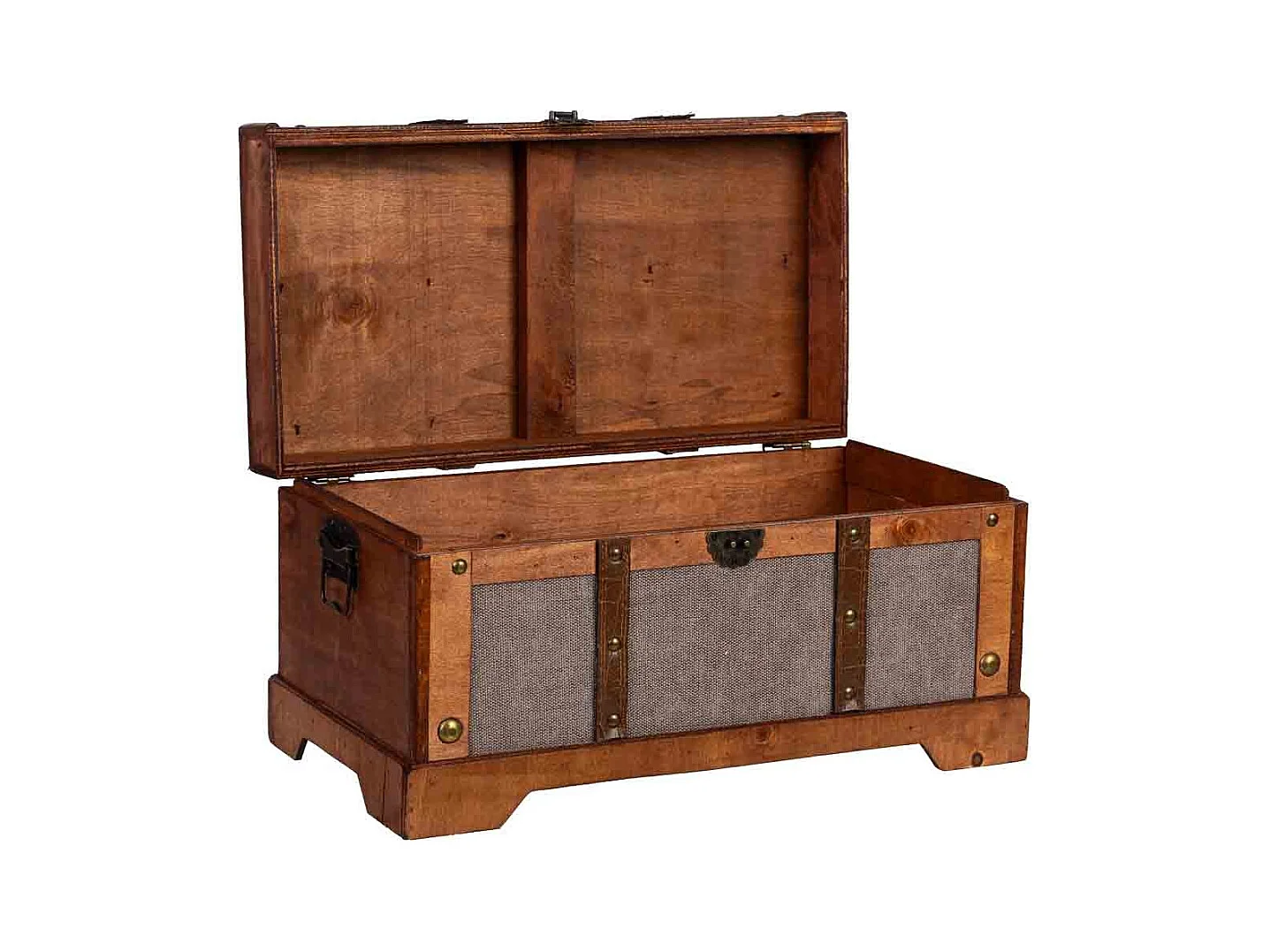 Coffre en bois marron 43x23x22