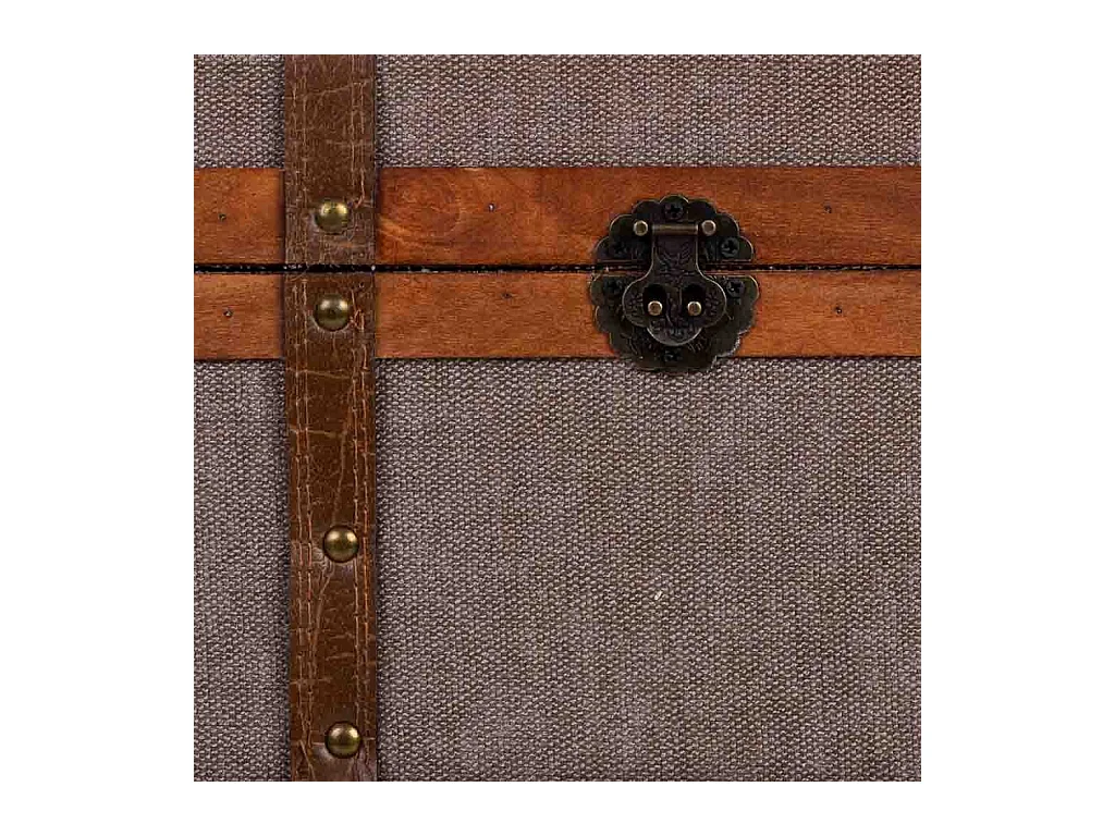 Coffre en bois marron 43x23x22