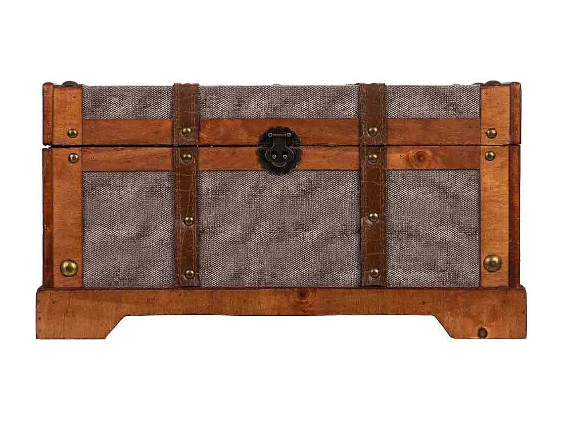 Braune Holztruhe 43x23x22