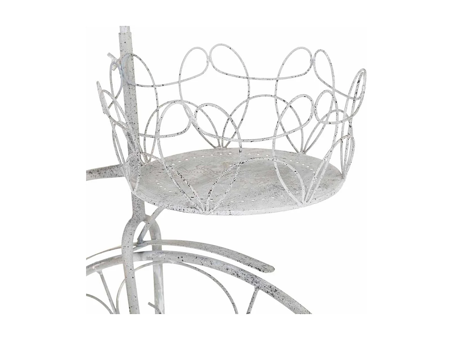 Blumentopfständer aus Metall für 3 Töpfe 102,24x38,1x102,87h cm Grau