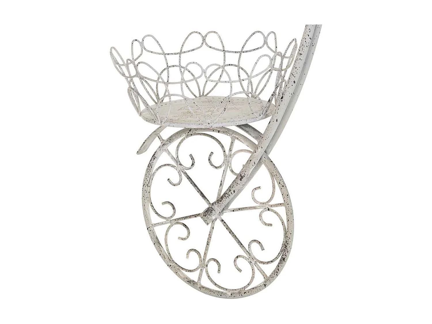 Blumentopfständer aus Metall für 3 Töpfe 102,24x38,1x102,87h cm Grau