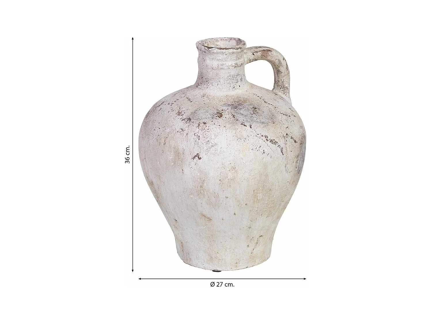 Vaso em magnésio 27x27x36h cm