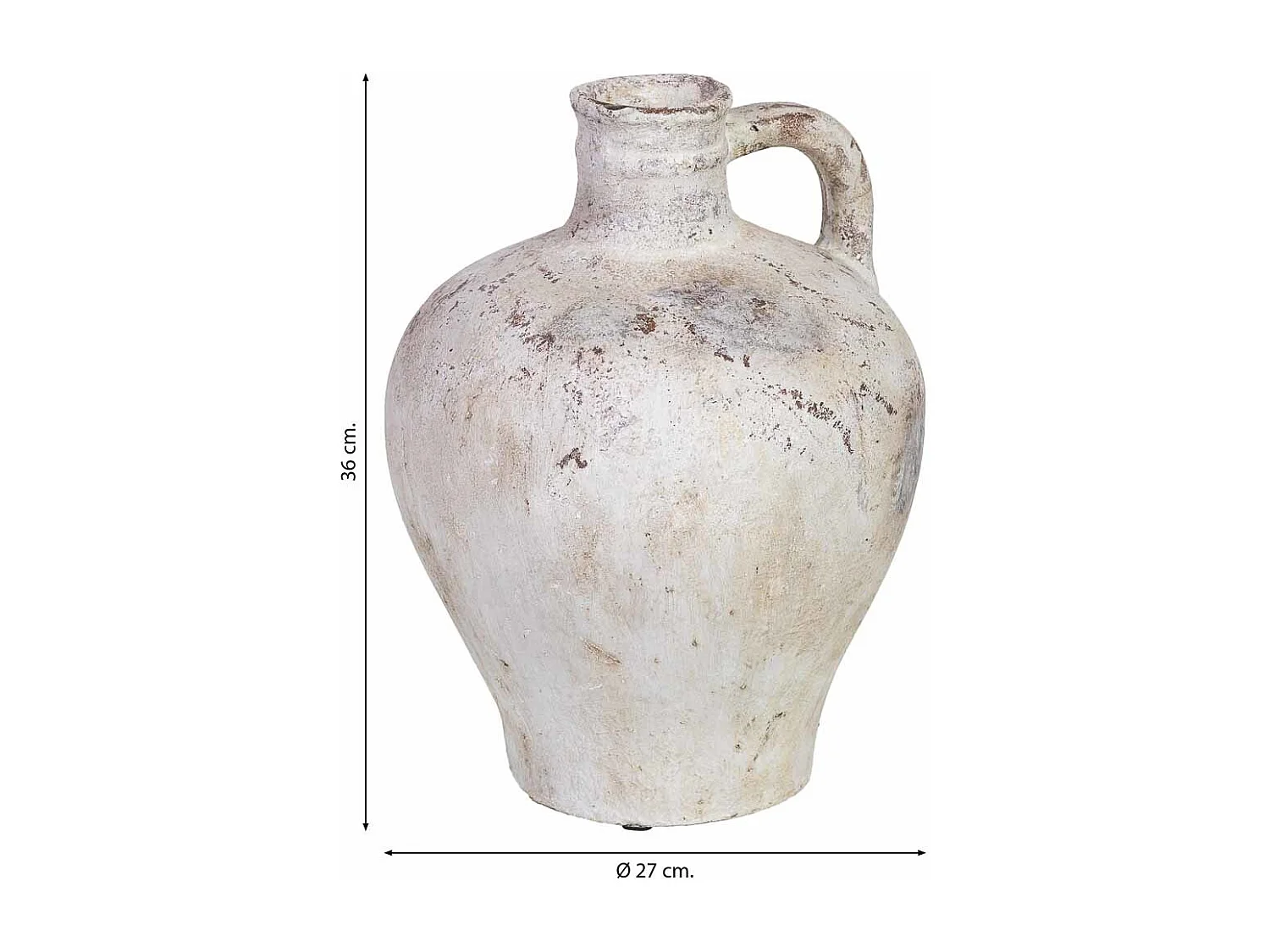 Vaso em magnésio 27x27x36h cm