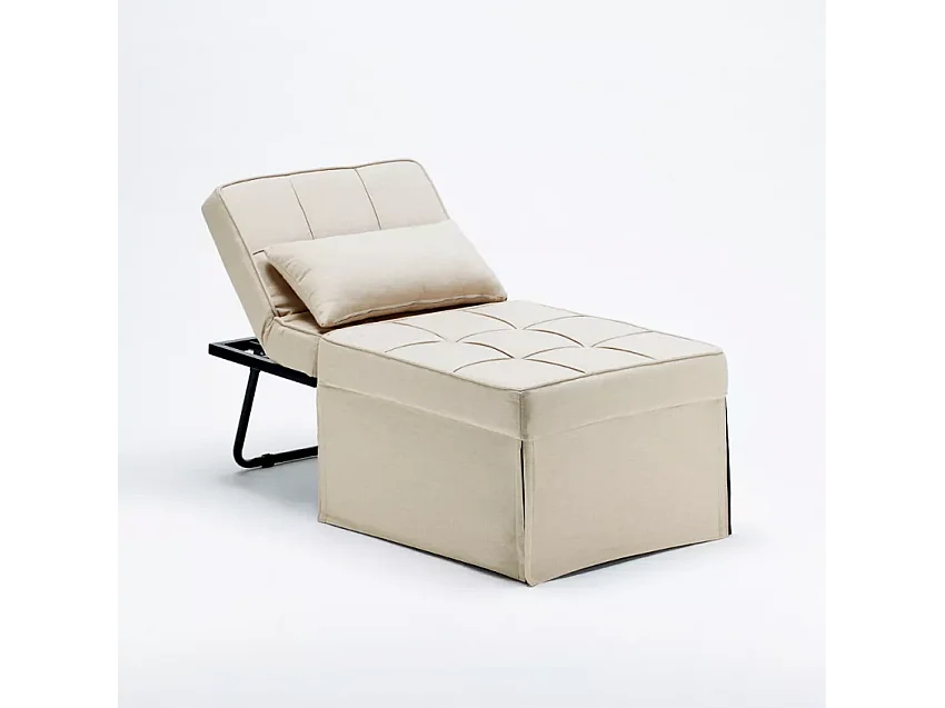 Sweet Relax Stoff Pouf Klappsessel Bett - Beige