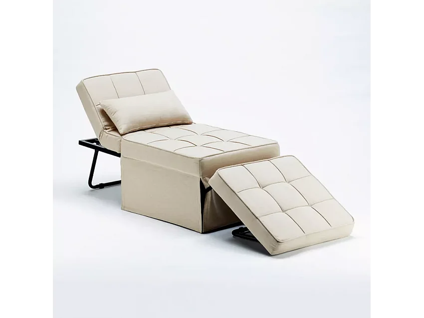 Sweet Relax Stoff Pouf Klappsessel Bett - Beige