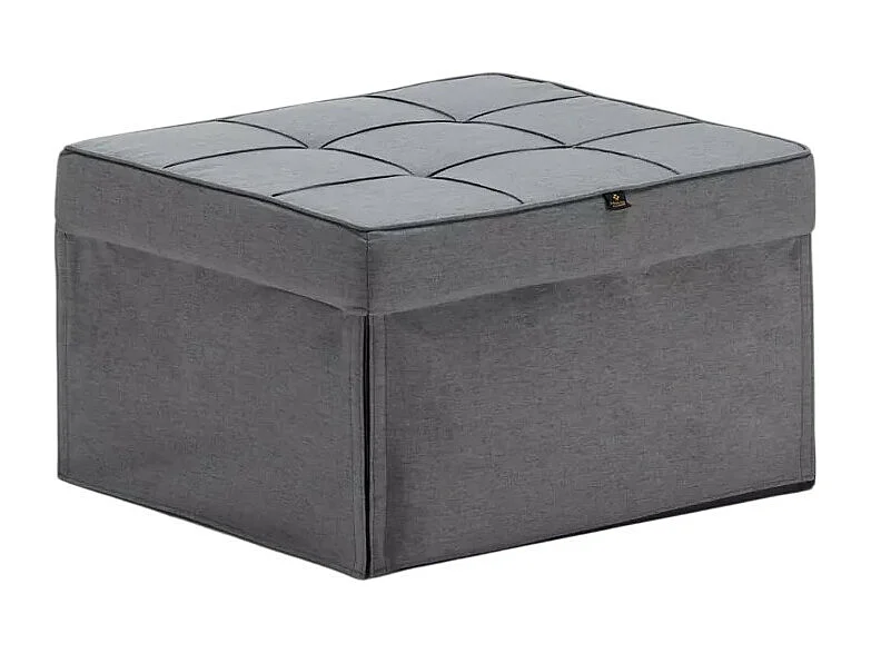 Pouf cama plegable en tejido Sweet Relax - Gris Oscuro