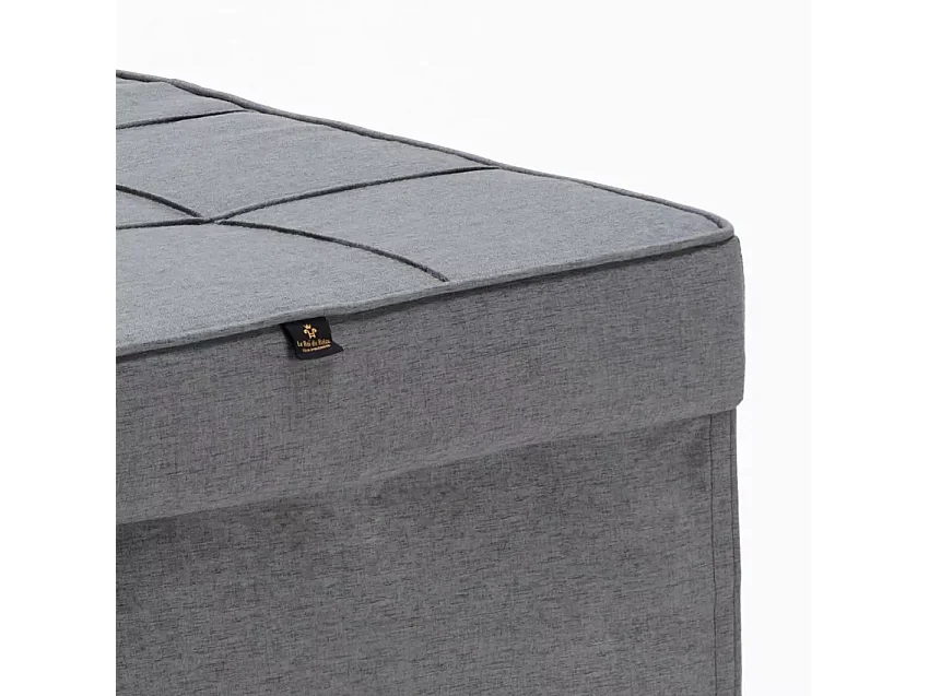Pouf cama plegable en tejido Sweet Relax - Gris Oscuro