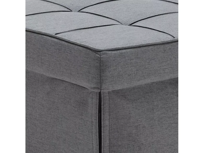 Pouf cama plegable en tejido Sweet Relax - Gris Oscuro