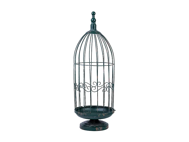 Cage décorative en métal 24,77x24,77x72,39h cm