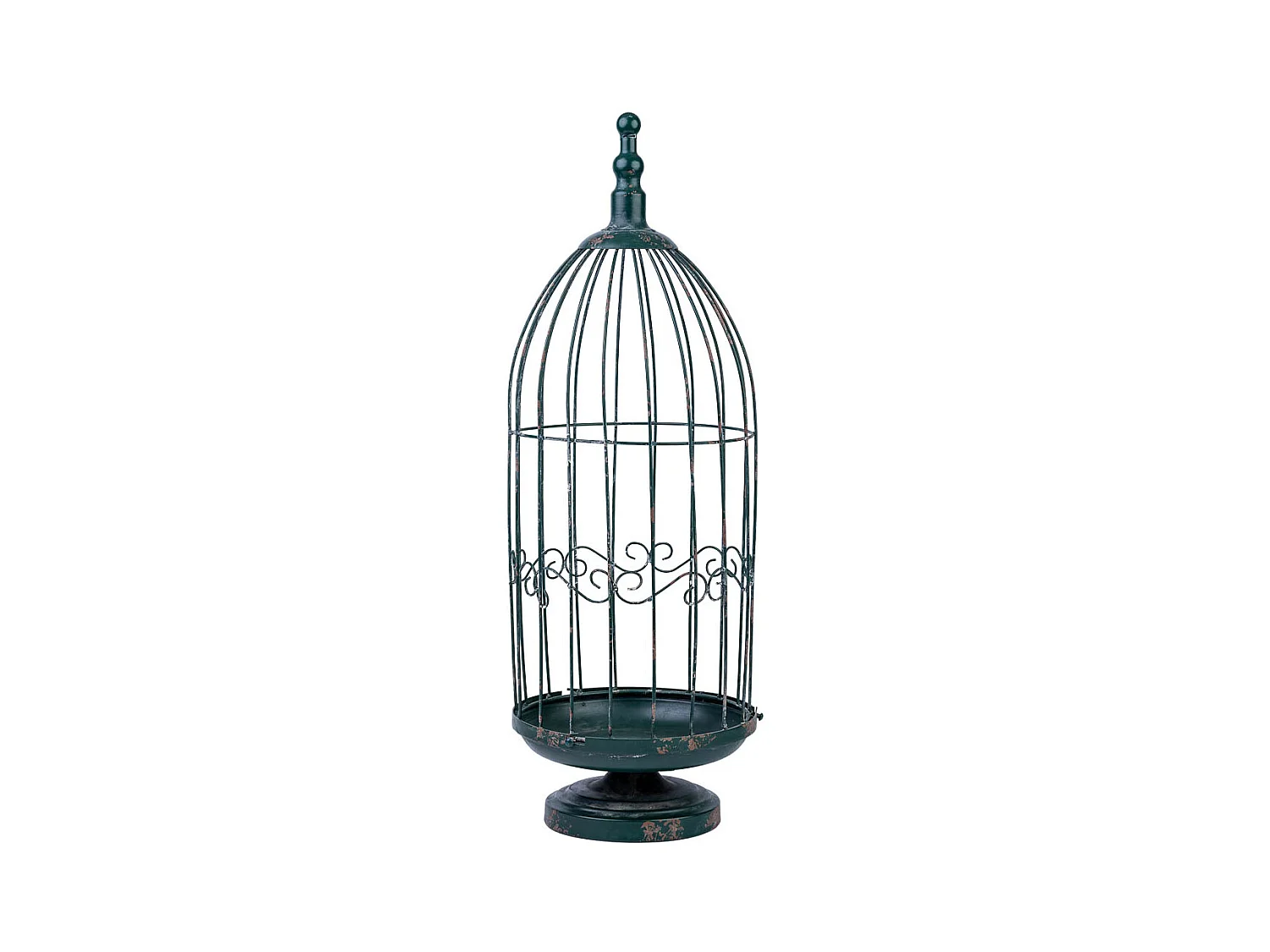 Cage décorative en métal 24,77x24,77x72,39h cm