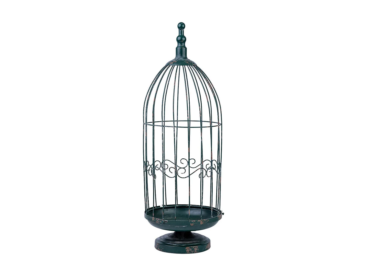 Cage décorative en métal 24,77x24,77x72,39h cm