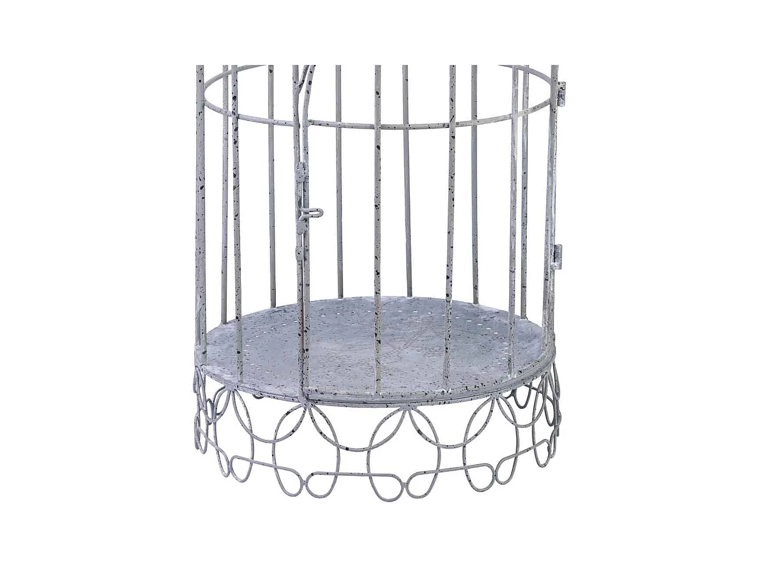 Gaiola de decoração metálica 28,58x28,58x81,28h cm