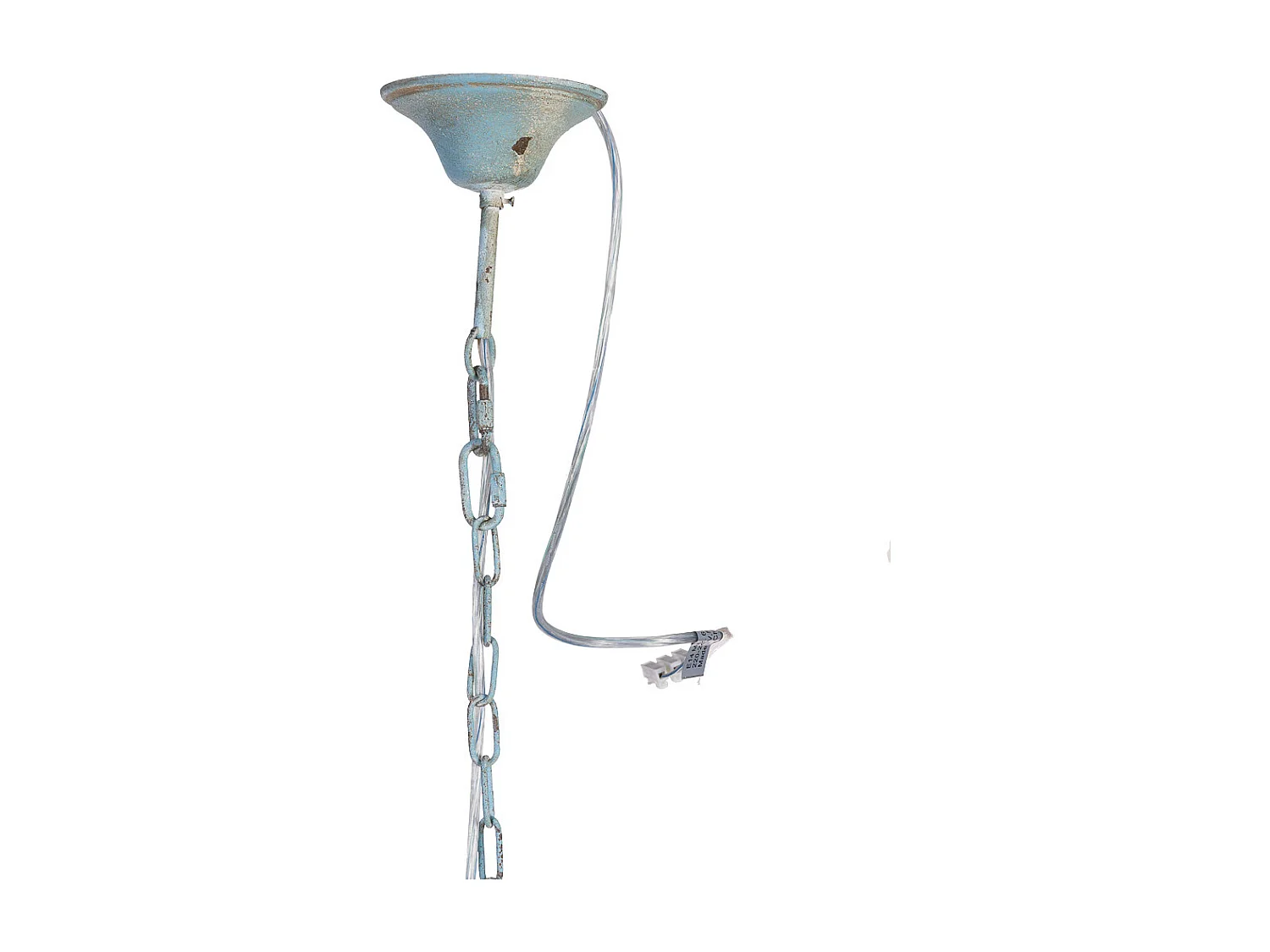 Lampada da soffitto in legno e metallo grigio 44,5X39,5X75h cm