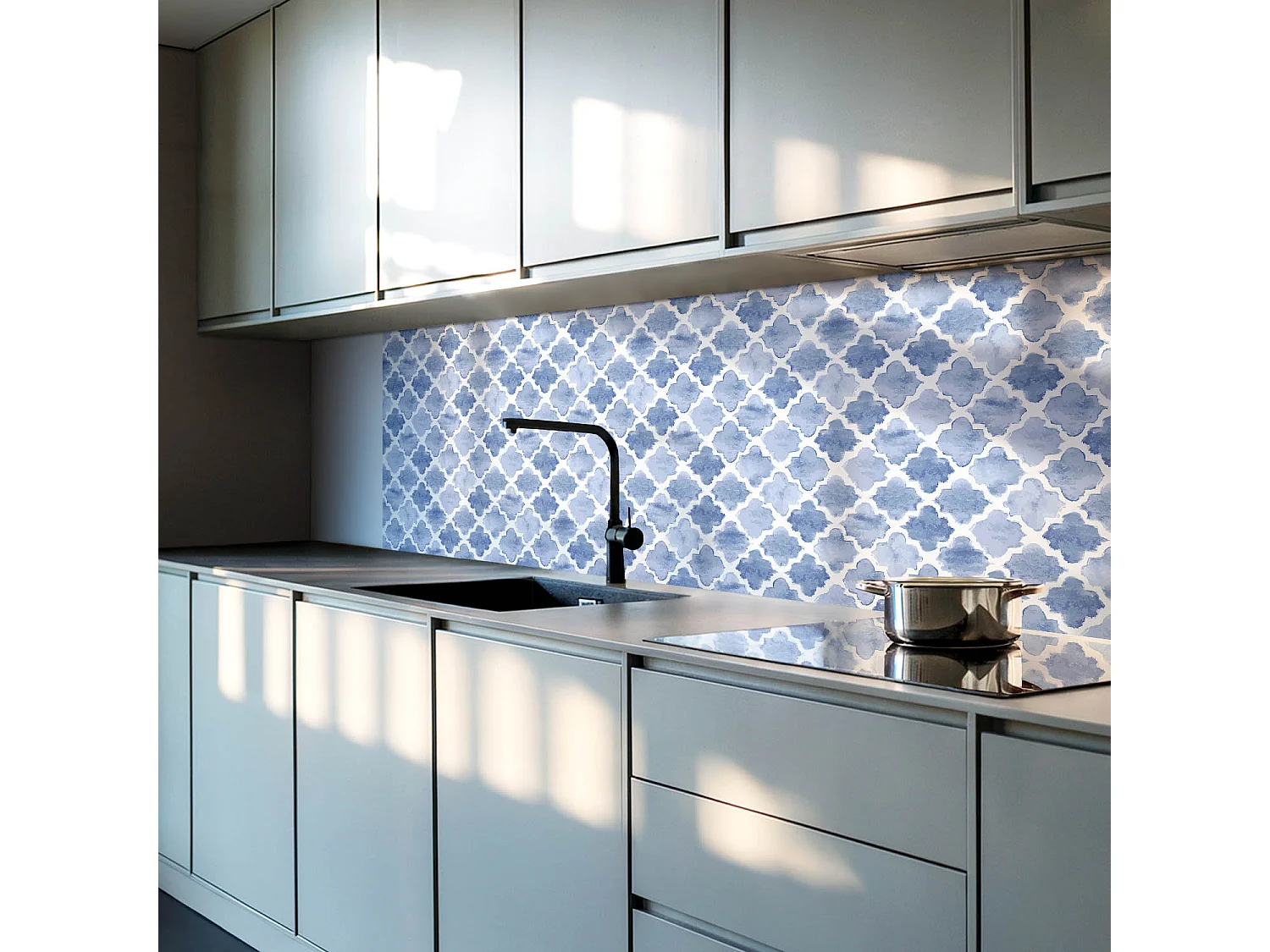 Panneaux muraux autocollants en vinyle imperméable - 100x50 cm - Modèle de style marocain