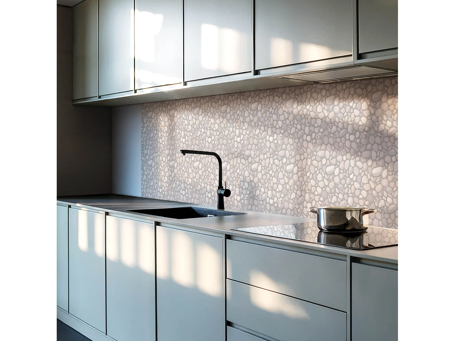 Panneaux muraux autocollants en vinyle imperméable - 120x60 cm - Motif en pierre naturelle