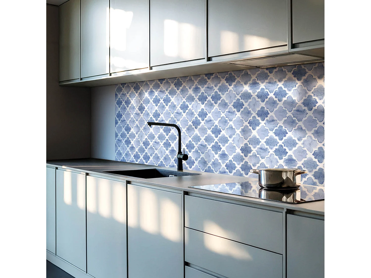 Panneaux muraux autocollants en vinyle imperméable - 120x60 cm - Modèle de style marocain