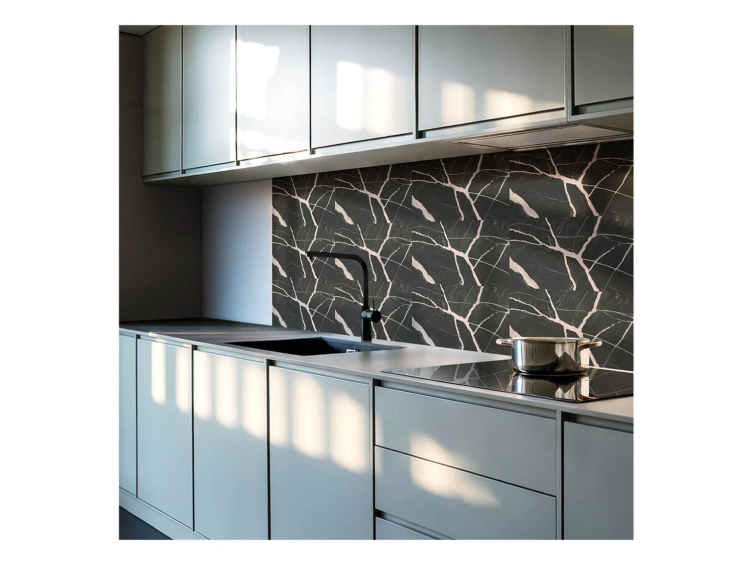 Wandpaneel selbstklebend, Wandverkleidung innen - 10x40x20 cm - Elegantes Marmormuster