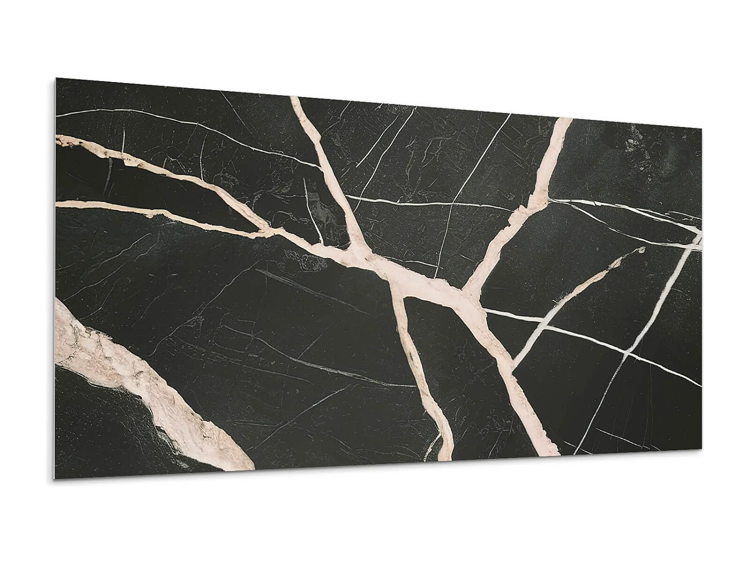 Panneaux muraux autocollants en vinyle imperméable - 10x40x20 cm - Modèle de marbre élégant