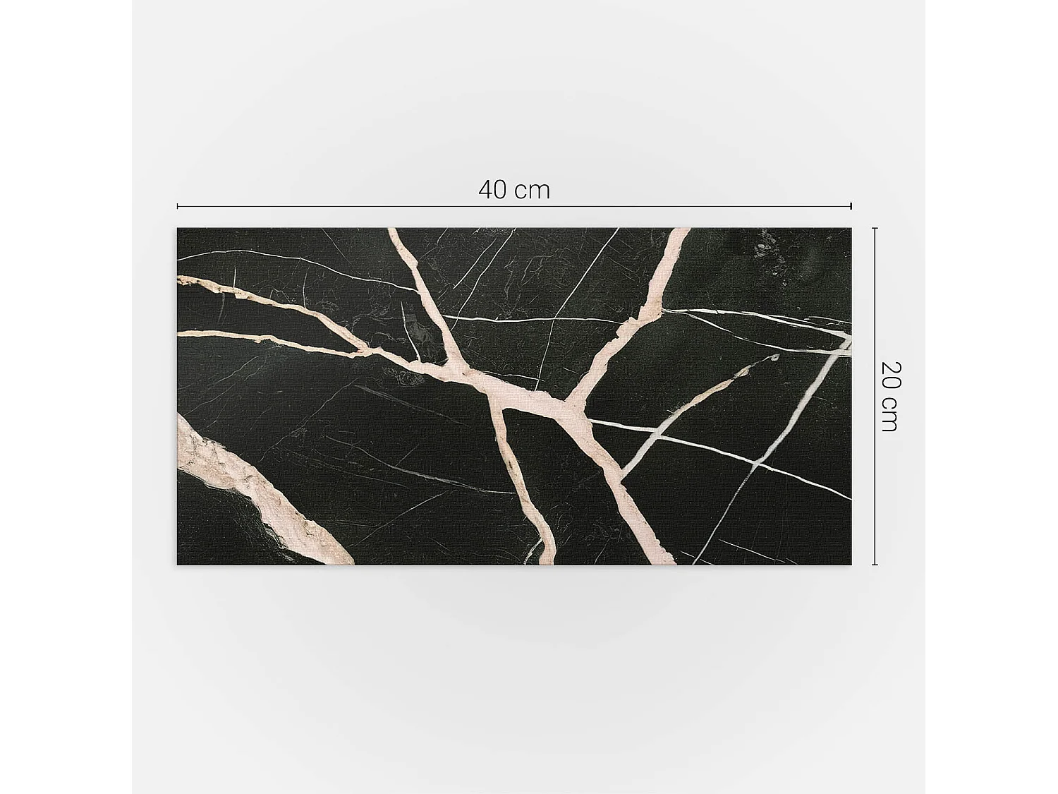 Panneaux muraux autocollants en vinyle imperméable - 10x40x20 cm - Modèle de marbre élégant