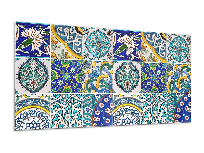 PVC wandpaneel, Vinyl wandverkleidung selbstklebend- 120x60 cm - Keramikmuster im Mosaik