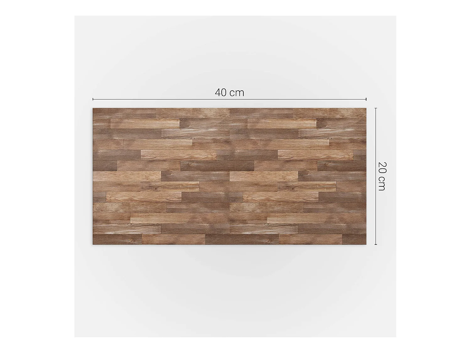 Wandpaneel selbstklebend, Wandverkleidung innen - 10x40x20 cm - Dielenmuster