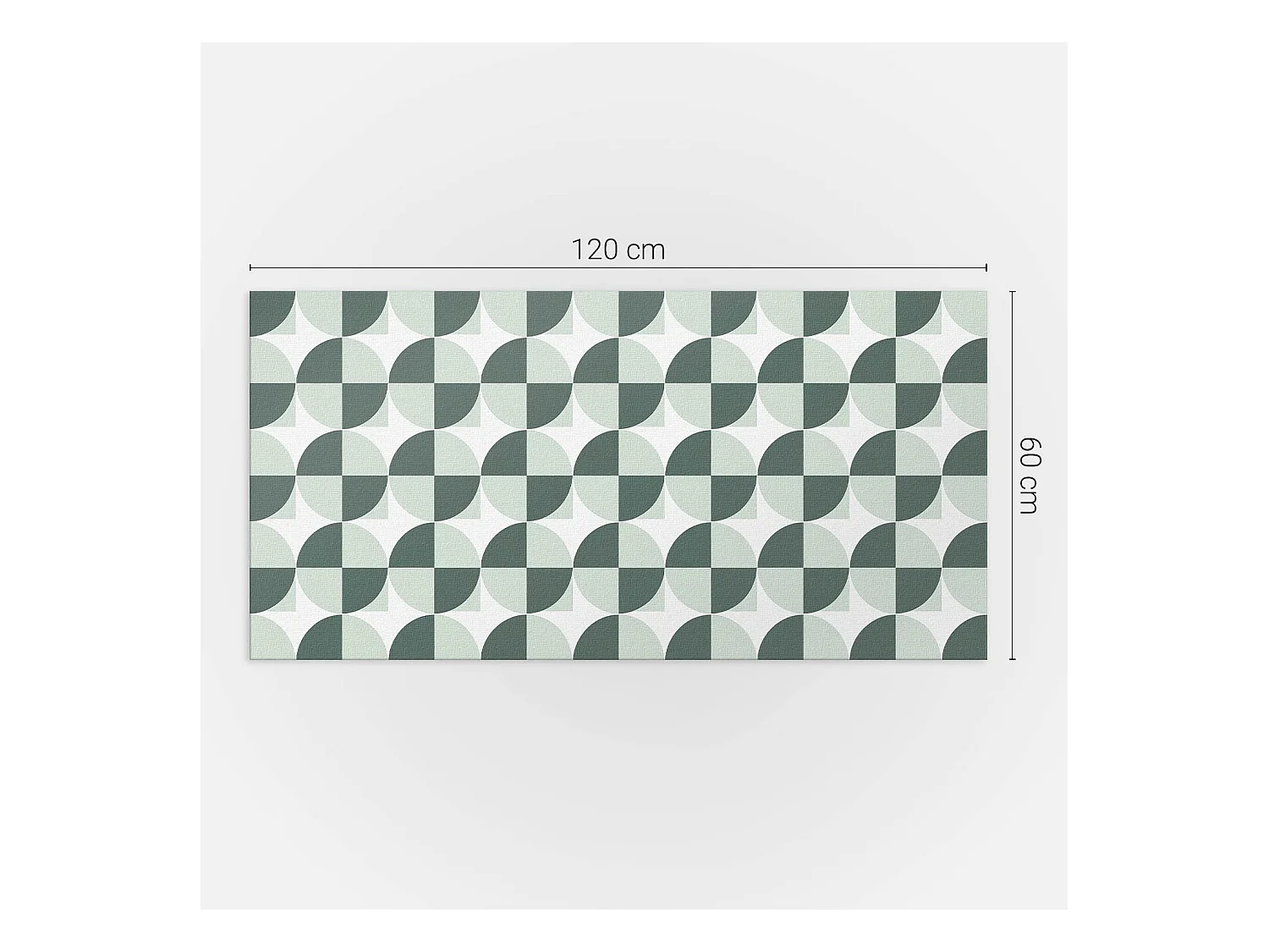 PVC wandpaneel, Vinyl wandverkleidung selbstklebend- 120x60 cm - Geometrie von Kreisen und Quadraten
